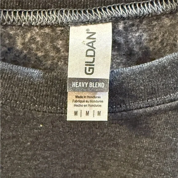 Gildan Gray Crewneck Sweater with Festive Design - Picture 2 of 5